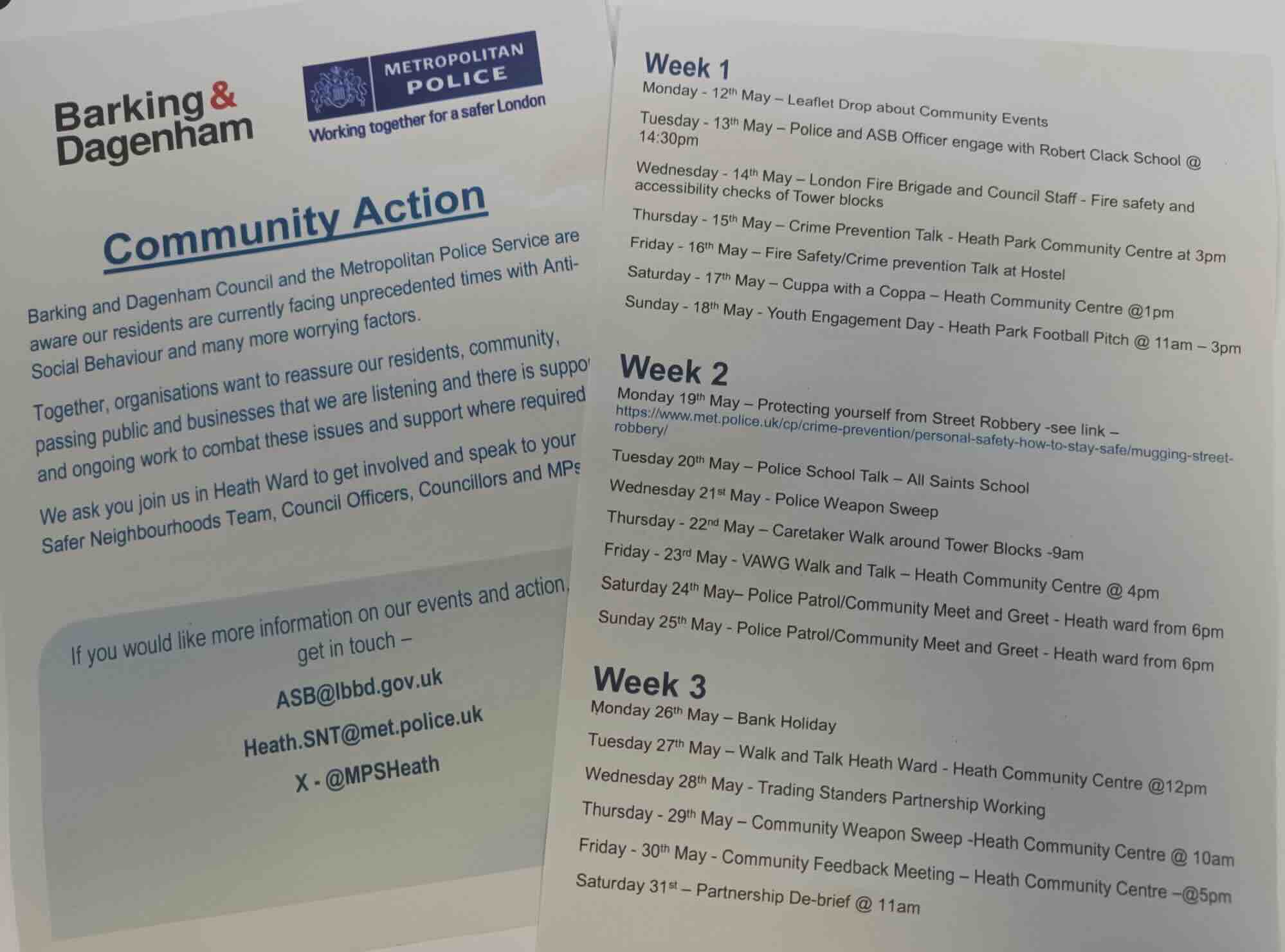 Councillors help secure intense Heath Ward policing operation